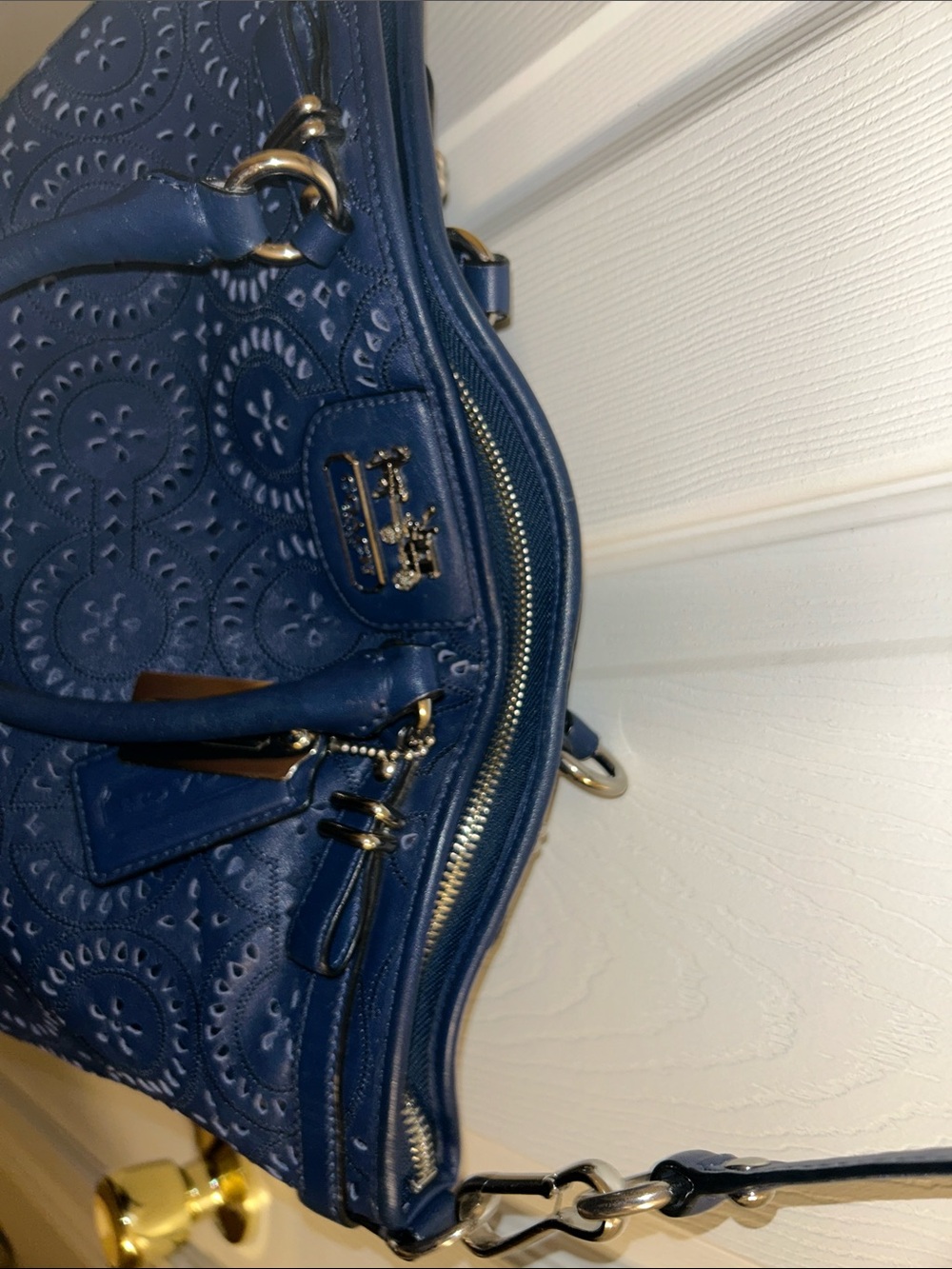 Coach Madison Sophia Lace Leather Shoulder Bag with Removable Strap - Coach - Picture 4 of 17